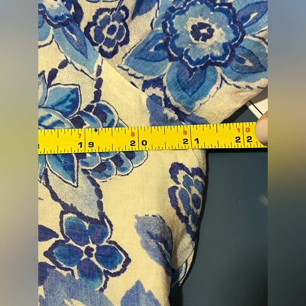 1. State Blue and White Floral Tiered Mini Dress - Picture 7 of 10